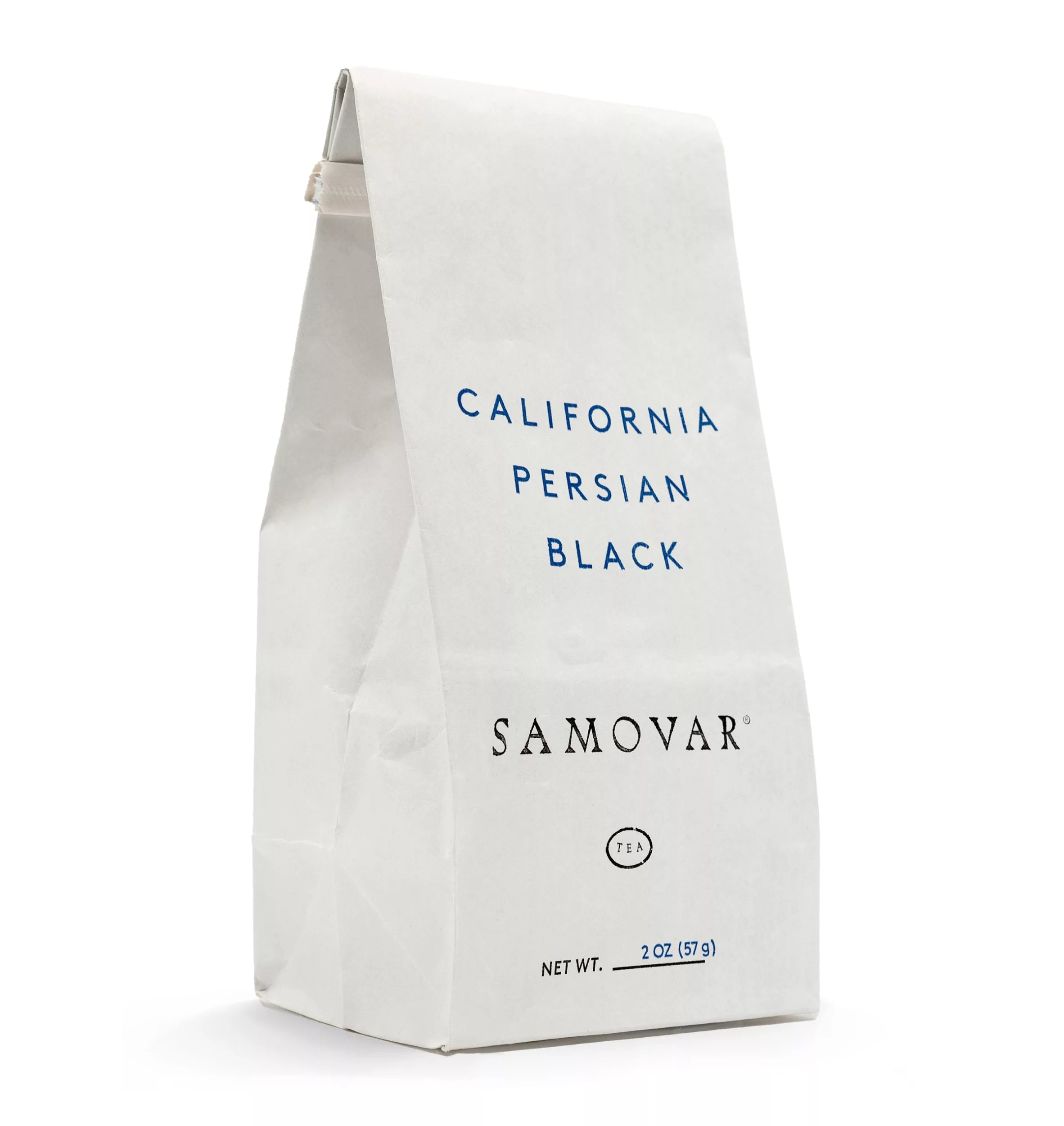A California Persian tea bag on a table.