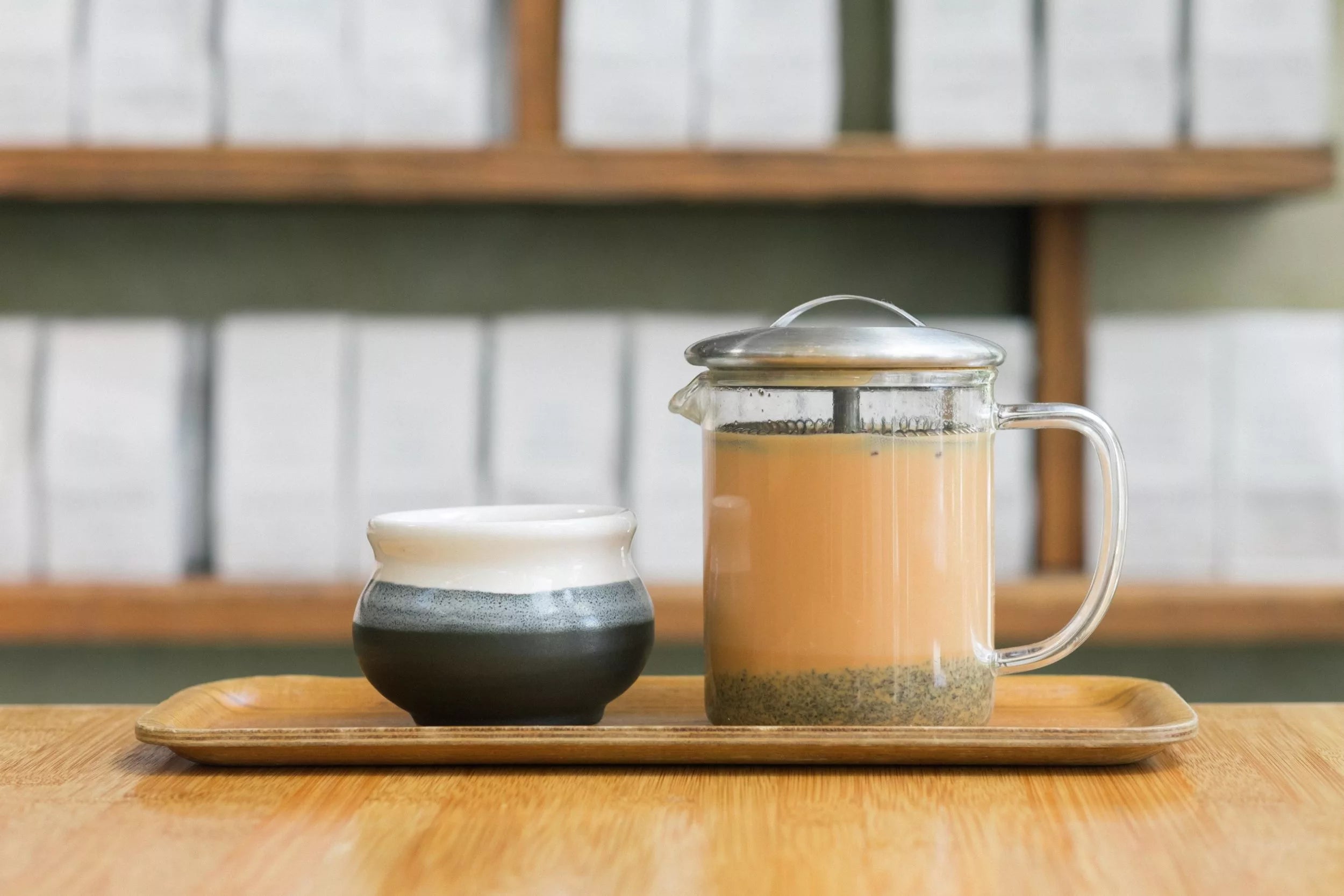 Organic Masala Chai in Vivid Brew Pot with Wabi Sabi Mug